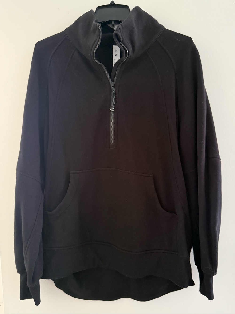 Lululemon Scuba Oversized Funnel-Neck Half Zip Long Black - M/L - Picture 2 of 15
